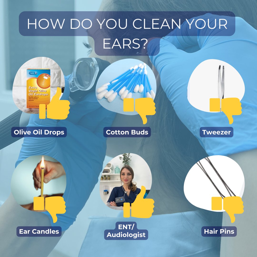 Do you know the safe ways to clean your ears? 👂 Book in for an earwax removal appointment today veritashearing.com/uk/ear-wax-rem… #earwaxremoval #hearinghealthcare #saynotocottonbuds #cleanears #veritashearing