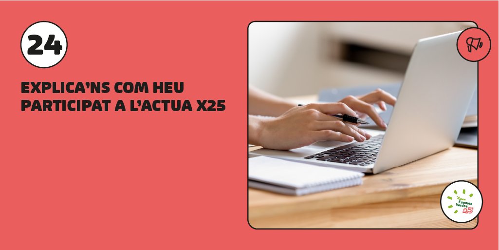 La celebració de l’ActuaX25 està a la recta final i us volem preguntar com us heu implicat en les accions que us hem proposat durant el curs 🙌 ➡️ Podeu compartir les vostres experiències al Mur Digital: padlet.com/escolesverdes2… #EscolesVerdes25 #ActuaX25