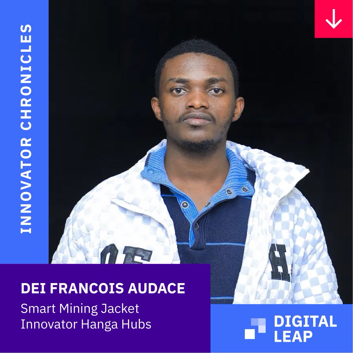 Dei Francois Audace's Smart Mining Jacket focuses on developing a system that enhances communication within mines, while also monitoring crucial metrics like air quality & temperature. Read more: bit.ly/3Vj2qfS #InnovateRwanda #DigitalLeapRwanda #InnovationChronicles