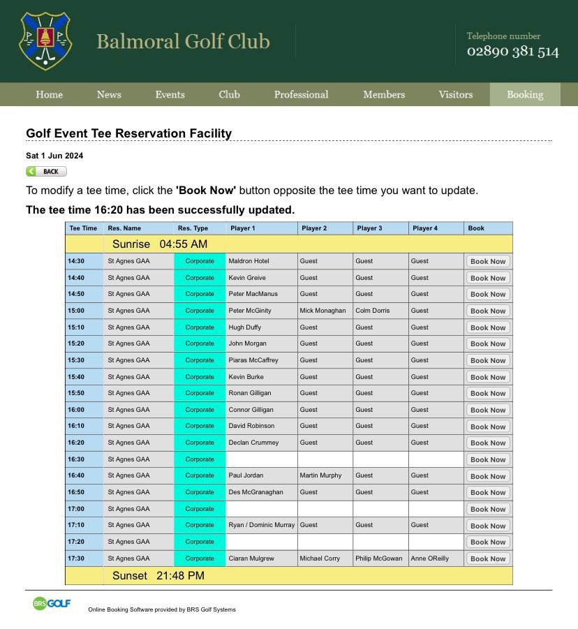 Naomh_Una_clg's tweet photo. Excitement is building for the Naomh Úna Golf Day this Saturday at Balmoral Golf Club 🏌️‍♂️⛳️

 We have 3 slots available (£200 four ball team) 

interested please email Club Secretary Kieran McCoy on realkjmccoy@icloud.com or tel/message him on 07568350417 https://t.co/hE0dT2LNUF