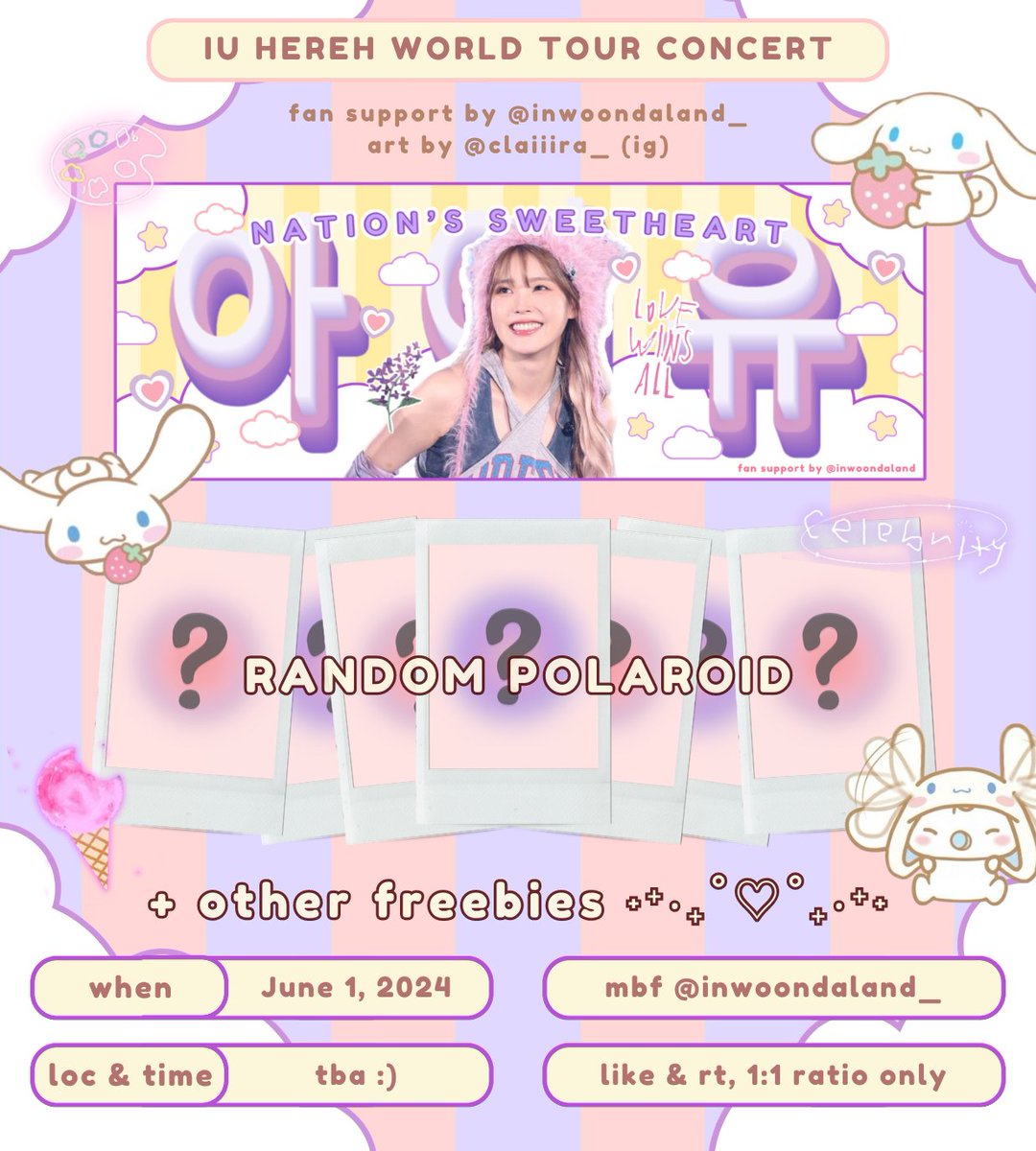 IU fan support by @inwoondaland_  ₊‧°𐐪♡𐑂°‧₊

ꕤ follow @inwoondaland_ 
ꕤ pls like and rt ˙ᵕ˙
ꕤ ratio 1:1
ꕤ dm for trades + also accepting donations (guaranteed goodies for donors) ₍ᐢ.  ̫.ᐢ₎

KITAKITS FELLOW UAENAS!! 💗
#IU_HEREH_WORLD_TOUR_IN_MANILA #아이유