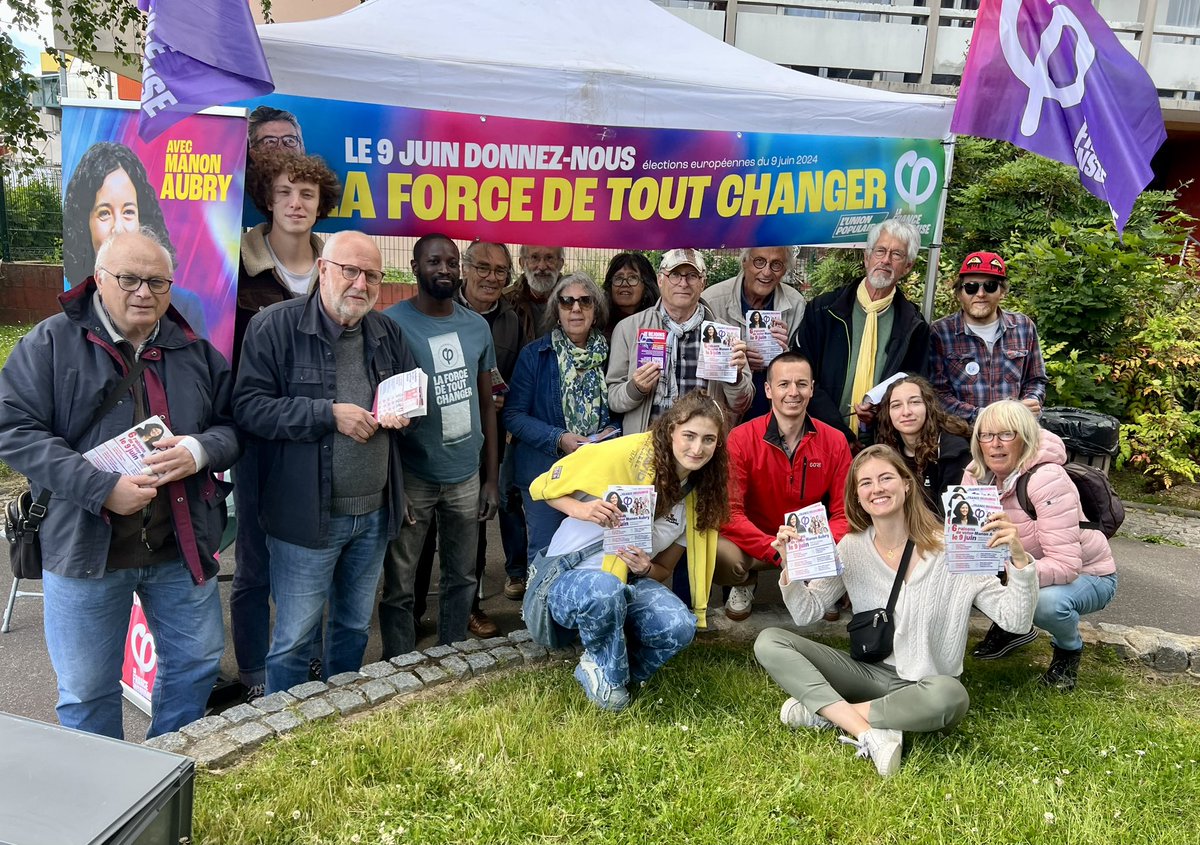 emma_frr's tweet photo. Caravane de l’#UnionPopulaire, étape Hérouville-Saint-Clair ! 💥 

Le 9 juin, on sanctionne tous les complices de l’armée genocidaire de Netanyahu. On envoie @RimaHas au Parlement européen 🇵🇸 https://t.co/W7ax5v86oL