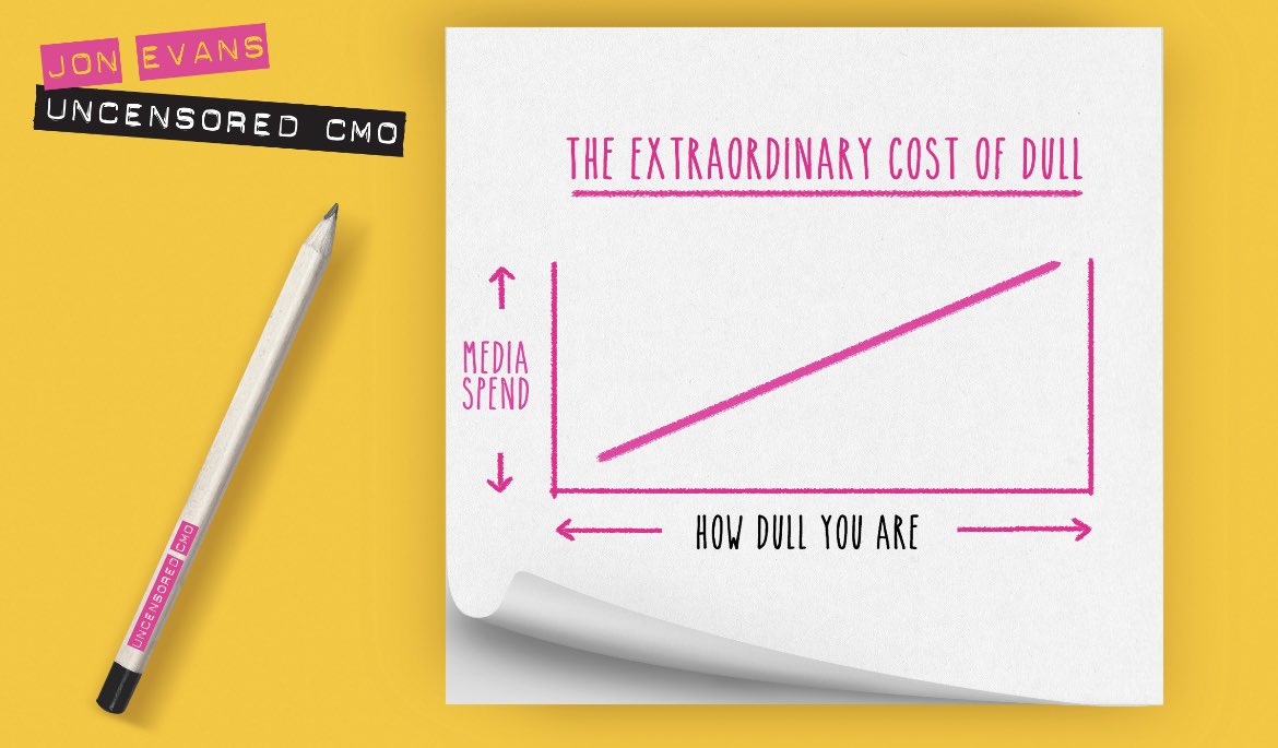 Jon Evans (@uncensoredcmo) on Twitter photo Paid media is the tax you pay for being boring
Join me and <a href="/eatbigfish/">Adam Morgan</a> Adam as we reveal the “extraordinary cost of being dull” at <a href="/Cannes_Lions/">LIONS | The Home of Creativity</a>
Time: 15:15
Date: Tuesday 18th June
Venue: The Forum, The Palais, Cannes Paid media is the tax you pay for being boring
Join me and <a href="/eatbigfish/">Adam Morgan</a> Adam as we reveal the “extraordinary cost of being dull” at <a href="/Cannes_Lions/">LIONS | The Home of Creativity</a>
Time: 15:15
Date: Tuesday 18th June
Venue: The Forum, The Palais, Cannes