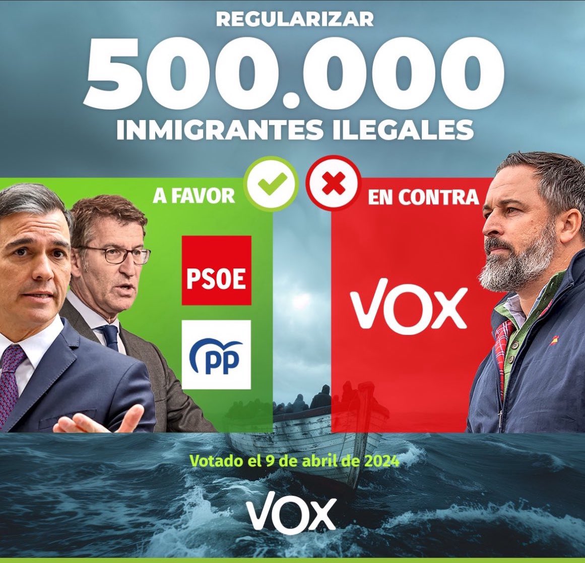 nereaalzola's tweet photo. ⚫️ Votar PP es votar al PSOE.
Inmigración ilegal, más delincuencia, contra la libertad de movilidad, ruina del campo, pesca y ganadería, …
🟢🟢 Pero puedes votar a VOX y cambiar todo eso con una mayoría de los conservadores en Europa. https://t.co/Zd1IzEj7Hm