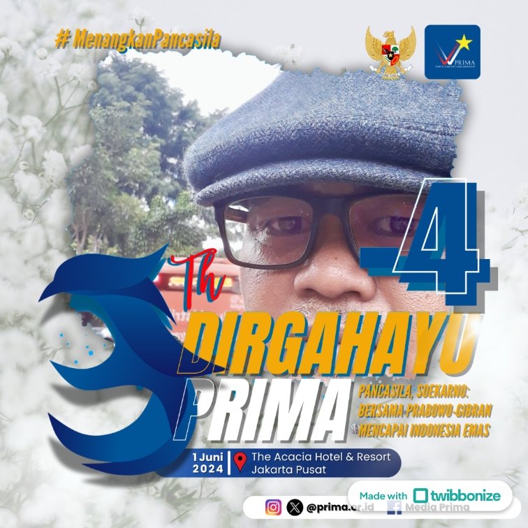 Menuju Harlah Ke 3 Partai Rakyat Adil Makmur (PRIMA)
#MenangkanPancasila #HarlahPrima #HarlahPrimake3 #Prima