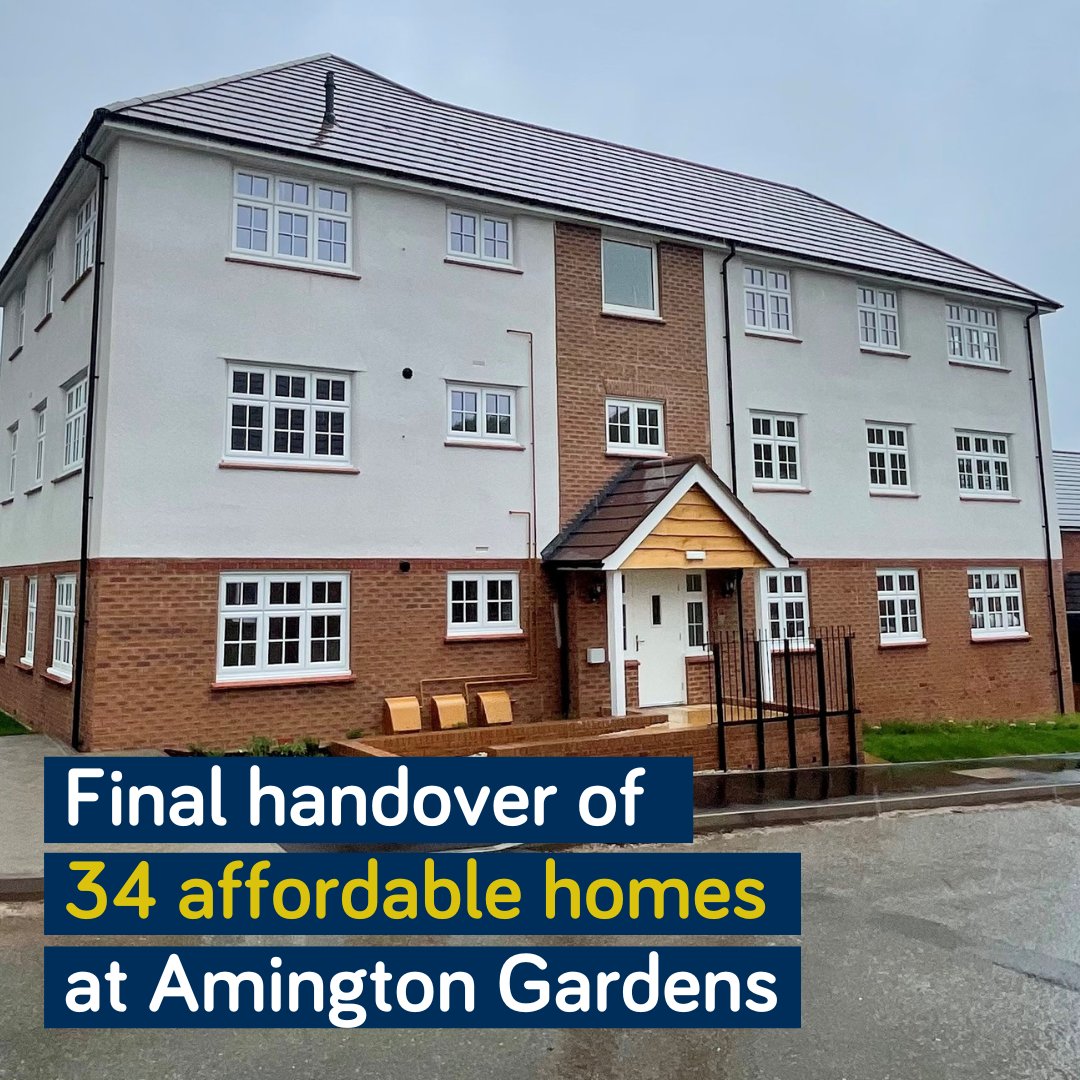 We've taken the final handover of 34 affordable homes at Amington Gardens in #Tamworth from our partner <a href="/Redrow/">Redrow</a> 🏡 🔑 Of these, 28 will be for social rent, and 6 will be for #sharedownership, creating places for families and individuals to call home.