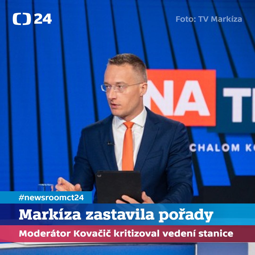 Slovenská televize Markíza přestává vysílat dva diskusní pořady. Učinila tak poté, co moderátor pořadu Na tělo Michal Kovačič v živém vysílání kritizoval vedení stanice a varoval před takzvanou orbánizací médií na Slovensku.