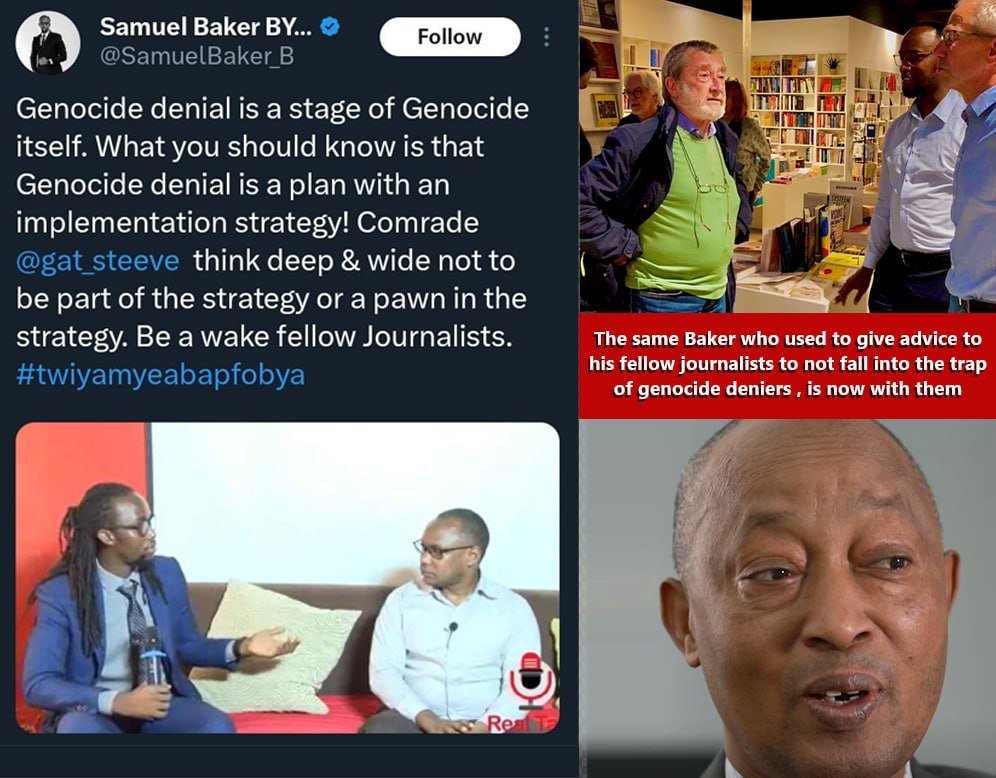 The same @SamuelBaker_B who used to advise his fellow Journalists to not fall into the trap of genocide deniers is now siding with them Good things or bad things about Rwandans can only be narrated by Rwandans, not anti-Rwanda. No amount of twisted Documentary can hide the