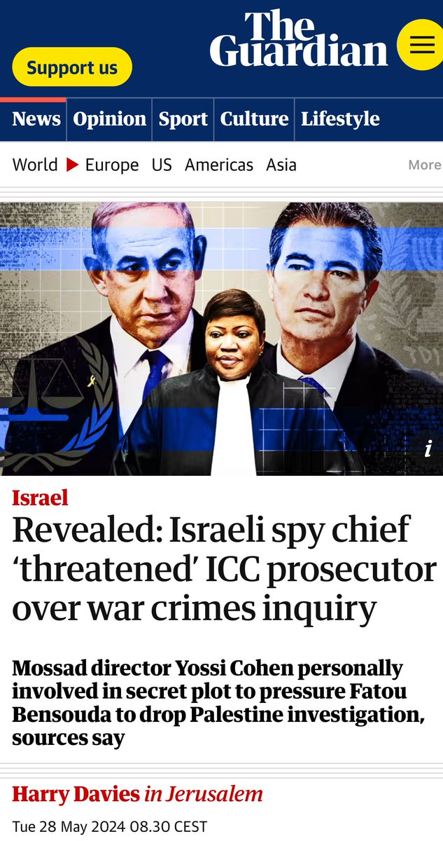 Mossad, ICC Ceza Mahkemesi Savcısını taciz ve tehdit etti İsrail medyası, bu haberi kısmen buldu. Ancak sansür yayınına izin vermedi.