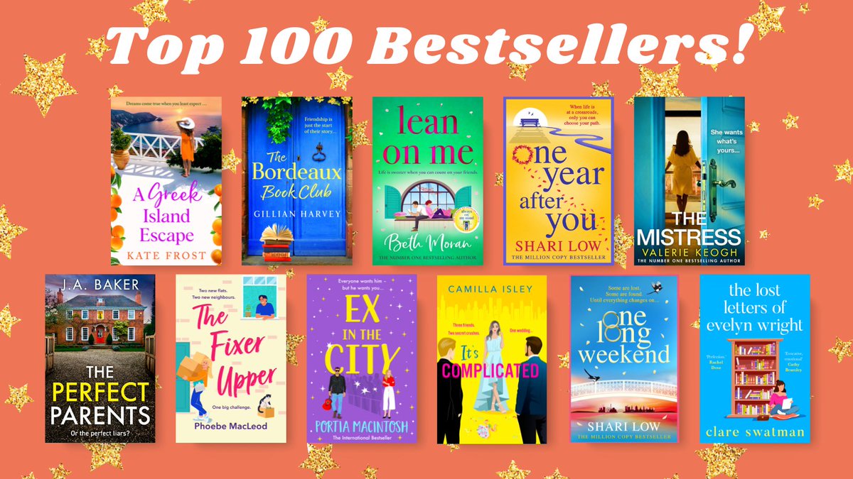 ⭐️ 11 IN THE TOP 100 ⭐️ 11 of our books are in the Kindle Top 100! 🎉 Congrats @katefrostauthor, @GillPlusFive, @bethcmoran, @sharilow, @@ValerieKeogh1, @thewriterjude, @macleod_phoebe, @PortiaMacintosh, @camillaisley and @clareswatman