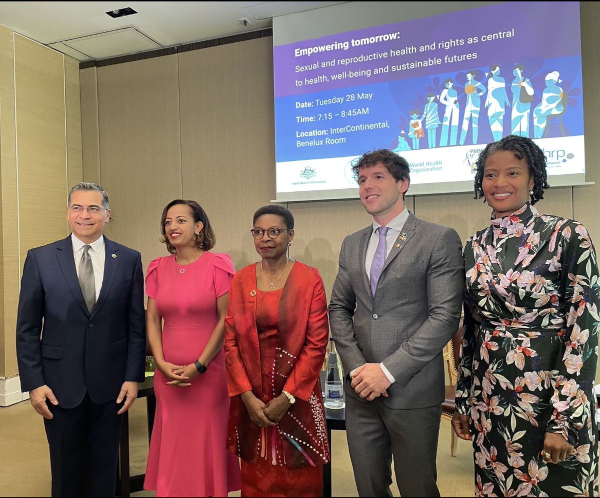 Inspiring sexual and reproductive health and rights side event at #WHA77: bold actions from Ethiopia and Sierra Leone, great lessons from UK's Dr Lucy Fagan, @WHO #HRP & #ICPD Programme of Action, & stirring words from @Secbecerra. @PascaleAllotey @MekdesDaba