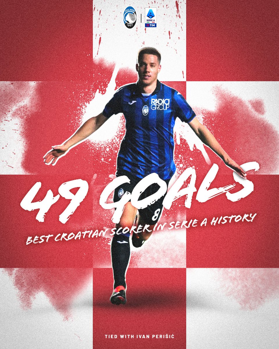 Dok svira radio Pašalić Mariooo 🦸🏼‍♂️🇭🇷 Super Mario raggiunge Ivan Perišić al primo posto dei marcatori croati nella storia della @SerieA ⚽️ Super Mario equalled Perišić’s record as the best Croatian goalscorer in @SerieA_EN history 📈 #GoAtalantaGo ⚫️🔵