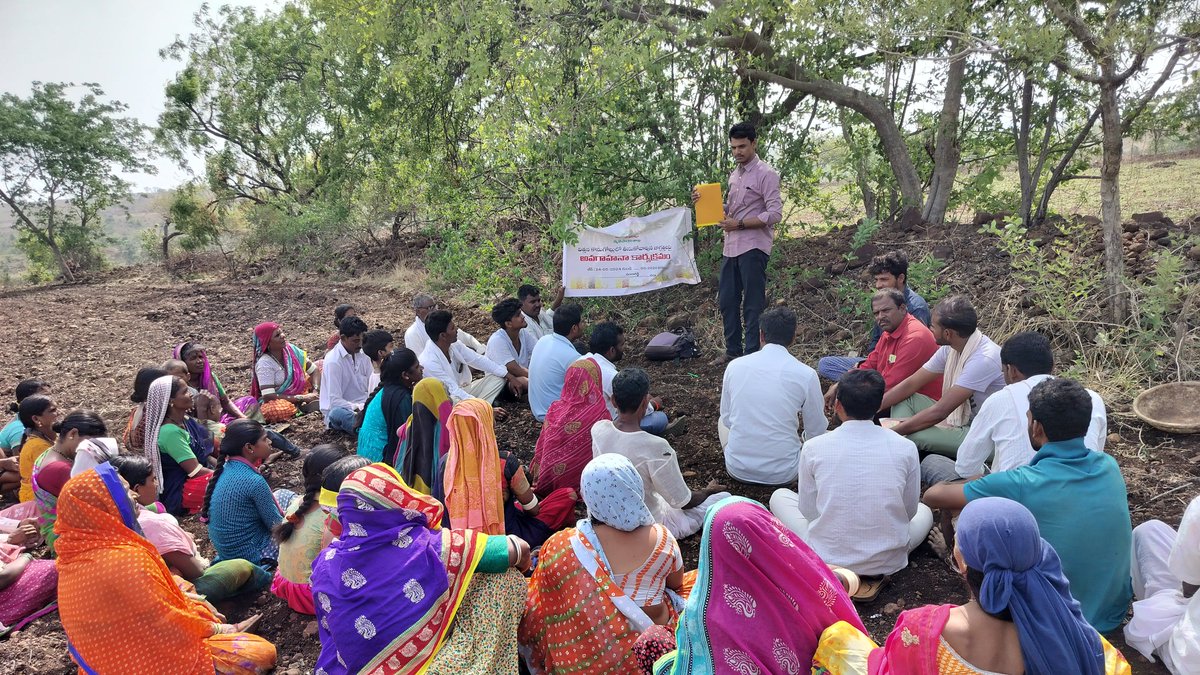 Good morning Respected <a href="/DirectorAgriTS/">Director of Agriculture</a>  sir 
Conducted awareness on yellow sticky traps usage in cotton crop to minimize the cost of cultivation on pesticide usage for Sucking pest control 
Traps which can be minimize 2-3 sprayings of cotton farmers