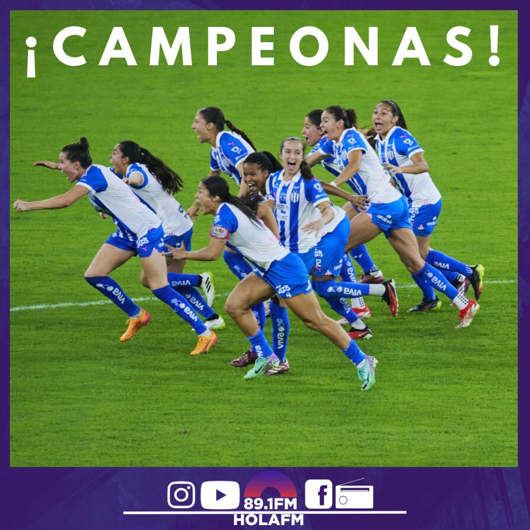 #HOLADeportes ⚽️ ¡Llegó la tercera para Rayadas! 🏆🤠

Rayadas de Monterrey levantó su tercer título de @ligabbvamxfemenil tras vencer 4-3 en penales al América, en el Estadio BBVA.