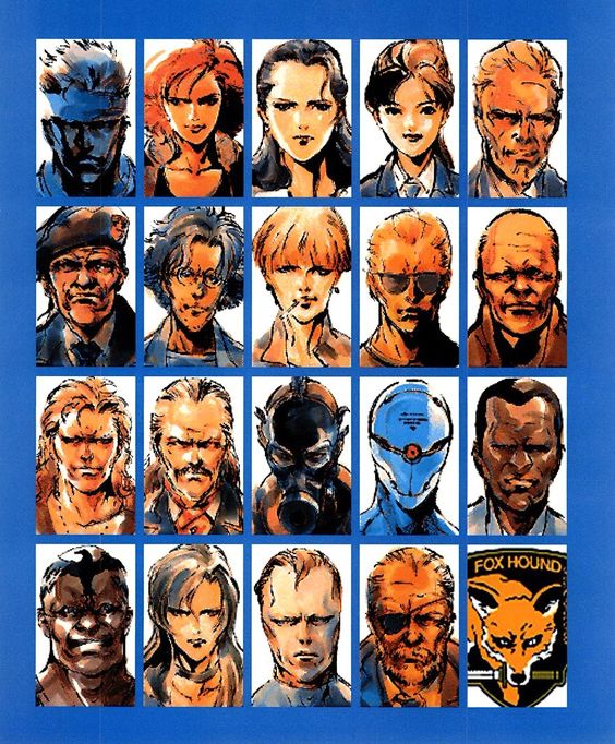 Snake and the gang.
Artwork by Yoji Shinkawa.