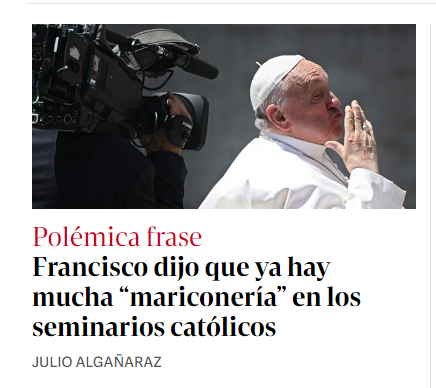 Pues el Papa Francisco no ha revelado ningún secreto que no se supiera. Básicamente la Iglesia Católica esta construida sobre los circulos secretos de homosexuales con mucha tendencia a la misoginia hacia la mujer. Pero esta muy bien que todo esto se blanquee y sea haga publico!