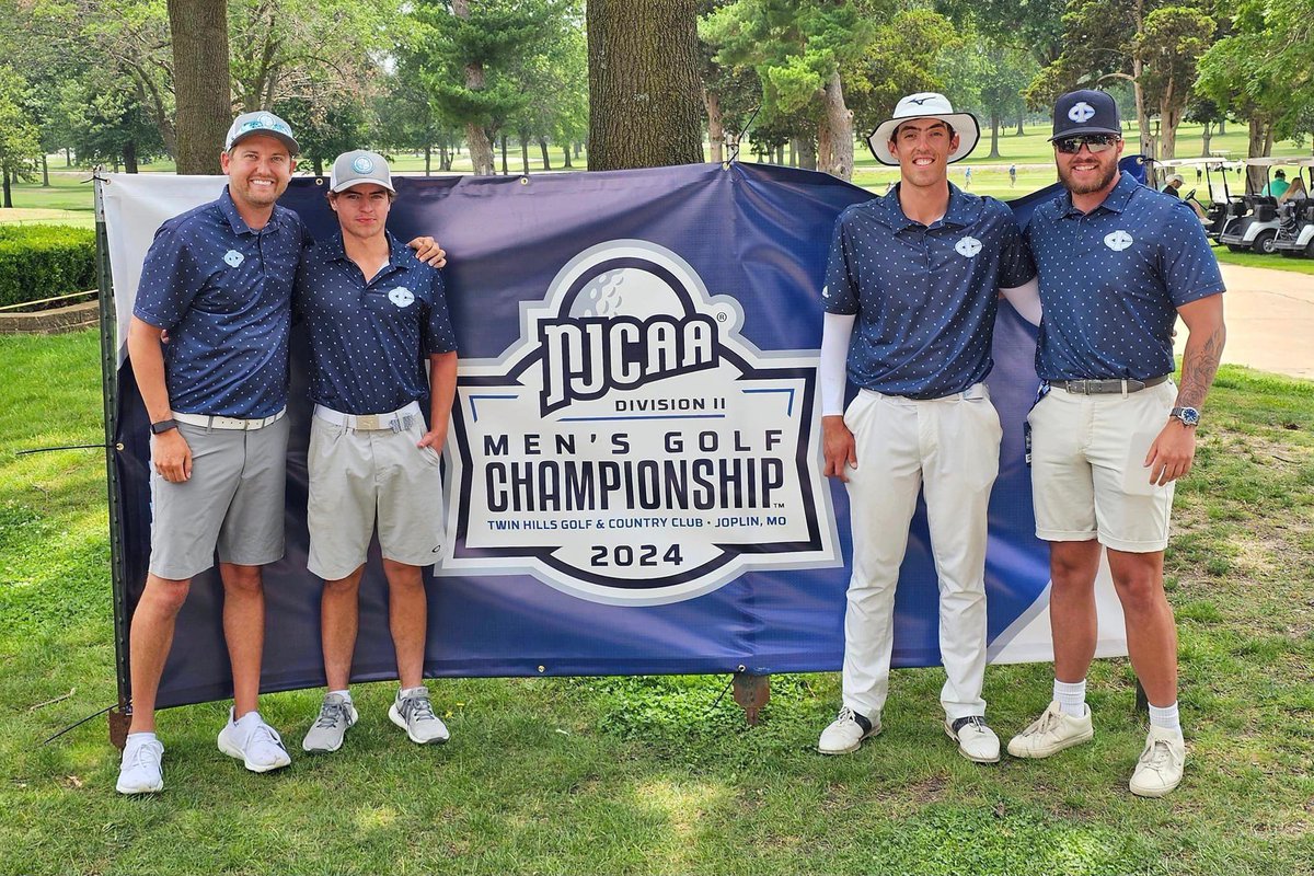 Congratulations to Nico Booyens (T34) and Bailey Doe (T60) - both competed with the best in the country at the 2024 Men's Golf NJCAA National Tournament in Joplin, MO and did an amazing job representing the #TritonBlue! #TritonNation #TritonsStandTall #TritonExperience