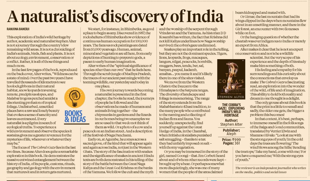 Aleph Book Company (@alephbookco) on Twitter photo Ranjona Banerji reviews <a href="/stephenalter/">Stephen Alter</a>'s #TheCobrasGaze for <a href="/bsindia/">Business Standard</a>.
business-standard.com/book/a-natural… Ranjona Banerji reviews <a href="/stephenalter/">Stephen Alter</a>'s #TheCobrasGaze for <a href="/bsindia/">Business Standard</a>.
business-standard.com/book/a-natural…