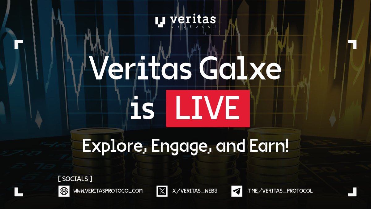 New airdrop: Veritas Protocol (VPT)
Reward: 20 Points ($20 worth of VPT)
Rate: ⭐️⭐️⭐️⭐️
Winners: For Everyone
Distribution: TBA

Airdrop Link: app.galxe.com/quest/nRq3VSzD…

#Airdrop #Airdrops #Airdropinspector #VeritasProtocol #VPT #GalxeAirdrop #GalxeGiveaway #NewAirdrop #BigAirdrop