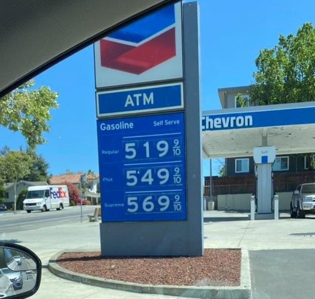 20210528 Station Location in California not given. Poster gives his location as San Diego. A guest on Fox Business this morning mentioned gasoline prices similar to this. Inflation