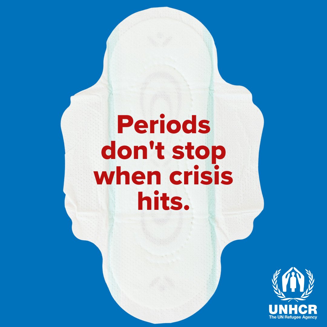 Imagine getting your period while fleeing conflict... The menstrual health needs of refugees cannot be forgotten in emergencies. Period. 🔴 #MenstrualHygieneDay