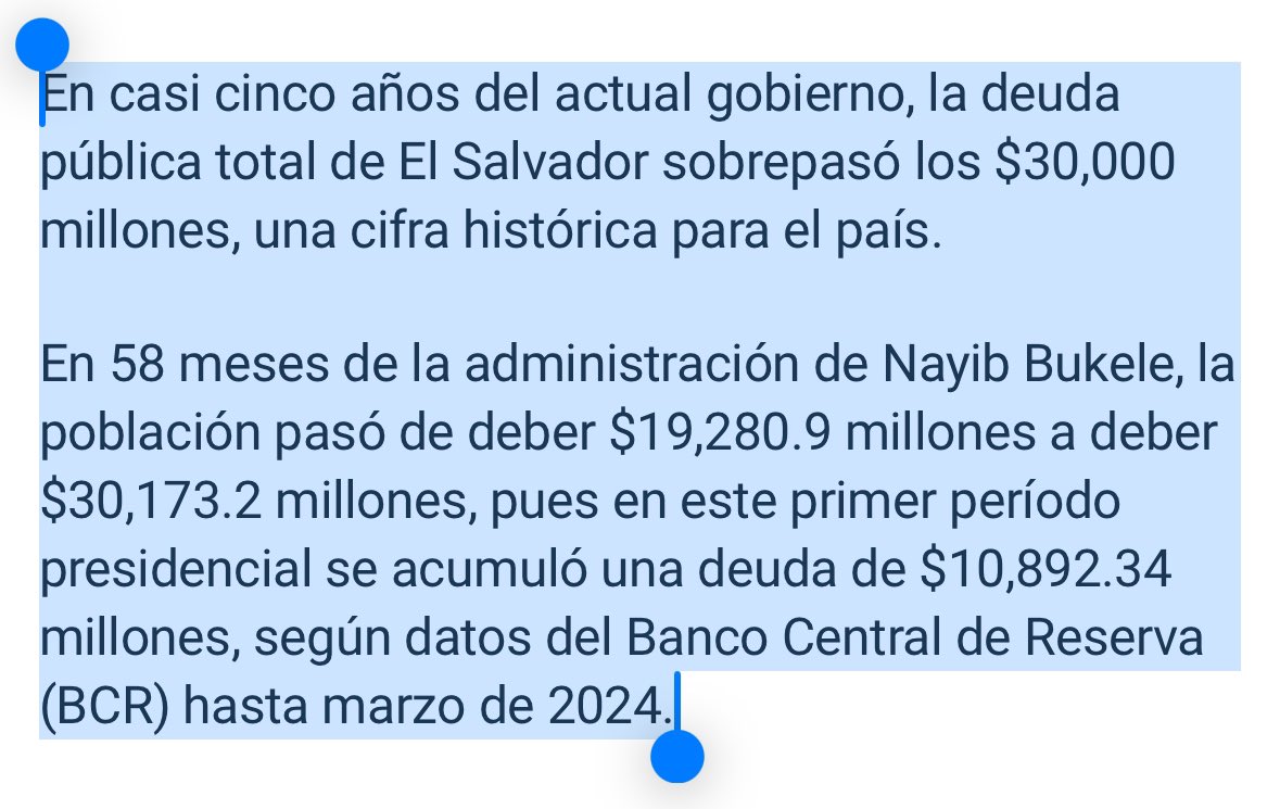 Gobierno de Bukele elevó a más de $30,000 millones la deuda pública en 5 años. Y lo peor es que:

-No hay obras
-Deben a la UES
-Deben subsidio al transporte público 
-No hay medicamentos
-Deben a proveedores escolares

¿Qué hicieron el dinero?

elsalvador.com/noticias/negoc…