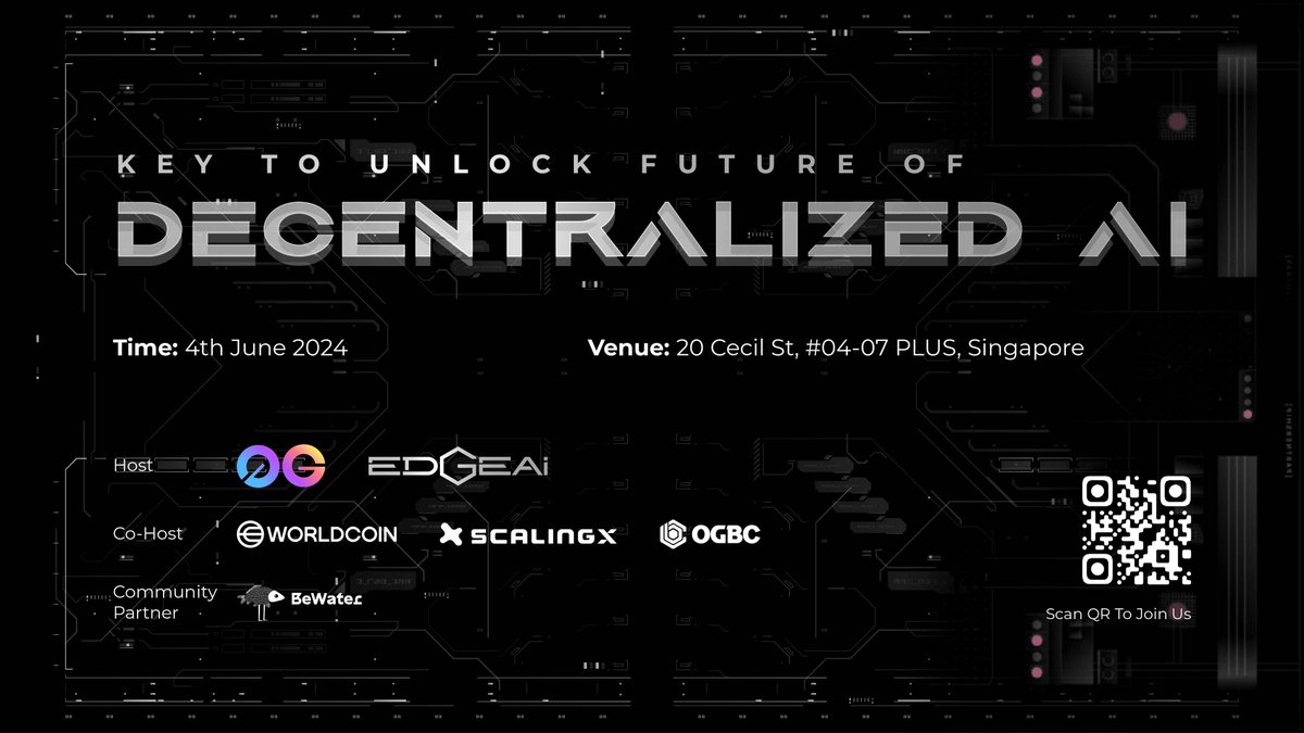 #ScalingX is thrilled to co-host 'Unlocking the Future of Decentralized AI' during #SuperAI week alongside @0G_labs, #EdgeAI, @worldcoin & @ogbchub in 🇸🇬
Join us and top panelists from @AethirCloud & @mindnetwork_xyz for insightful discussions 🎉

RSVP: lu.ma/0G-ScalingX