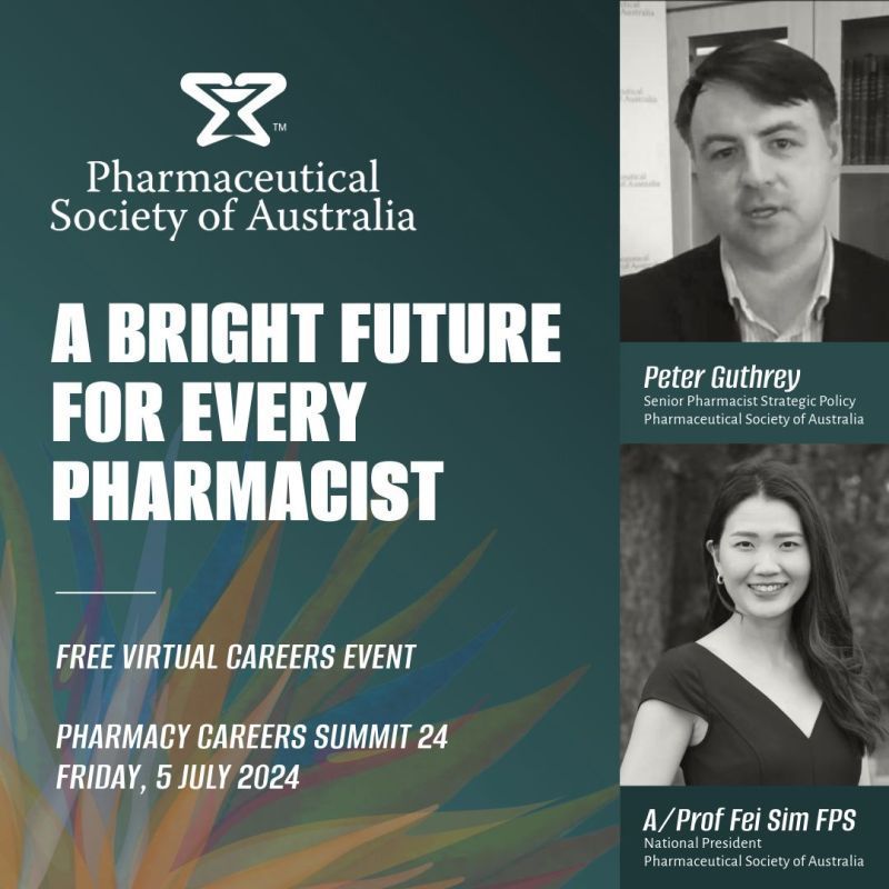 Join us at the Pharmacy Careers Summit 2024 as Peter Guthrey and A/Prof Fei Sim discuss the exciting different roles pharmacists undertake and how these roles will get even more interesting in the future.

Register now at buff.ly/3QZ8APS for the free, virtual event.