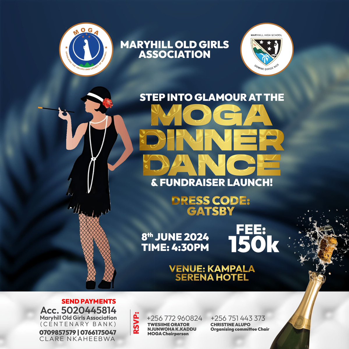 Get your Gatsby themed outfit ready for our dinner and fundraiser launch!✨🎊 We are only 10 days away to the soirée full of glitz, glam and giggles! Get ready to party like it's 1924!💃🏾 Maryhill High School Old Girls and well-wishers, we look forward to seeing you. #MOGADinner
