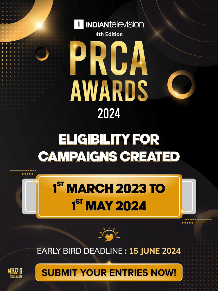 Boost Your Campaign's Presence – Enter Now for the 4th Edition PR & Communications Aces Awards 2024! 

Showcase your best work now | Early Bird Deadline - 15th June 2024

Submit Your Entries: events.indiantelevision.com/prca-2024/

For More Info: event.indiantelevision.com/events/prandco…

#PRCA2024