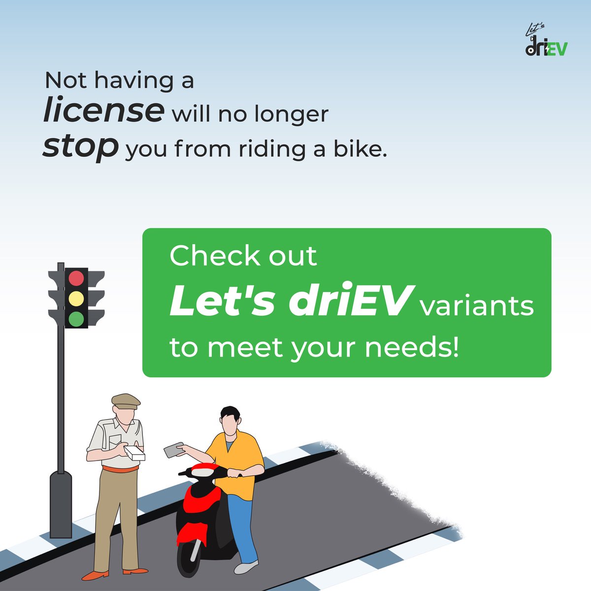 You can pick from our different variants according to your convenience. Please note that you can book a low speed variant without a license. 

Book Let’s driEV now - driev.bike

#BikeBooking #BikeRentals #BikeinBhubaneswar