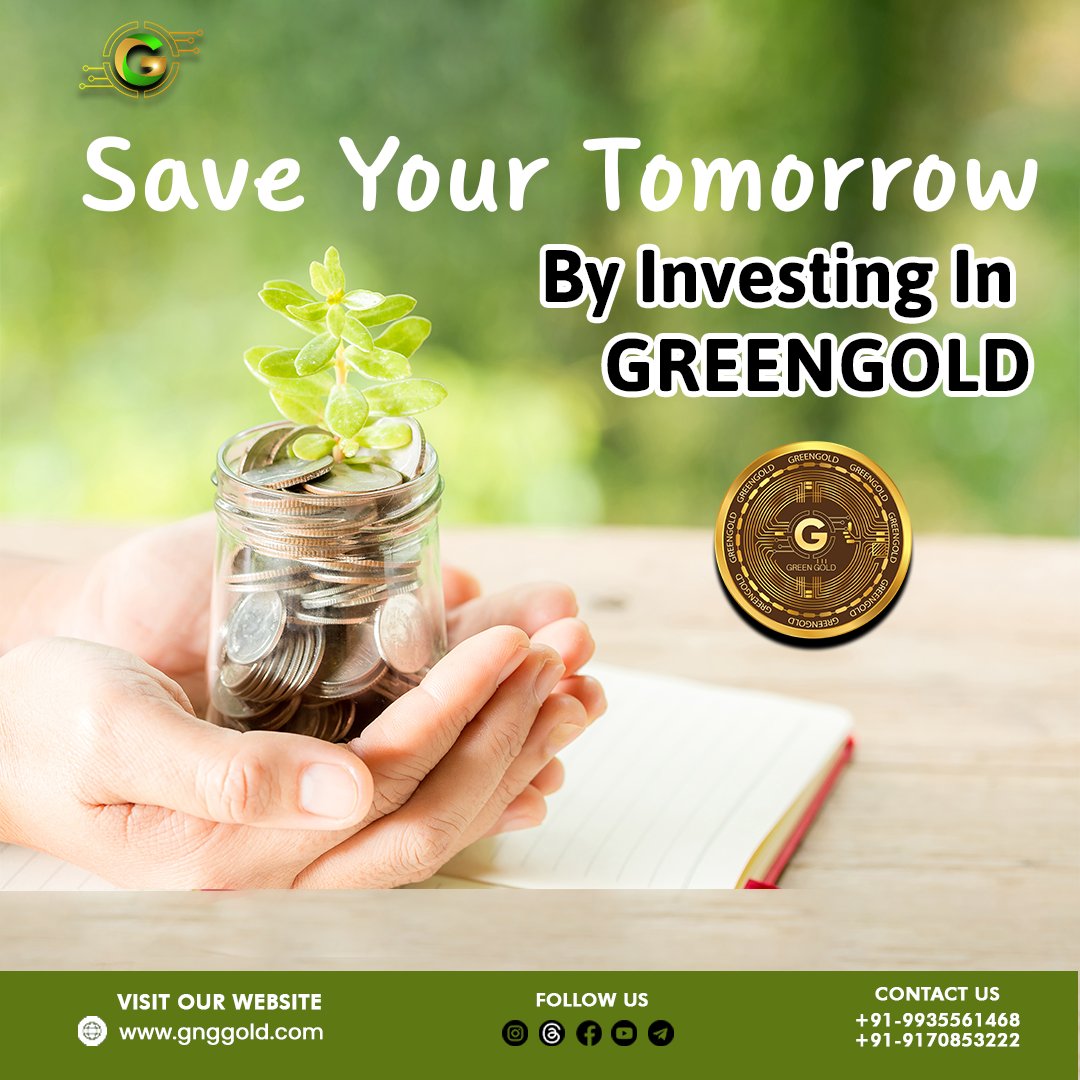 Save your Tomorrow by Investing in GreemGold✨📈🪙
.
#gnggoldinvestment #greengoldinvesting #gnggold #gnggoldstaking #investincrypto #bestcryptocurrency #topcrypto #futurecrypto 
.
Disclaimer: Nothing on this page is financial advice, please do your own research!