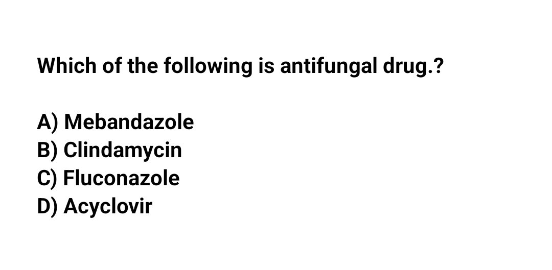 Which of the following is antifungal drug.?🤔
