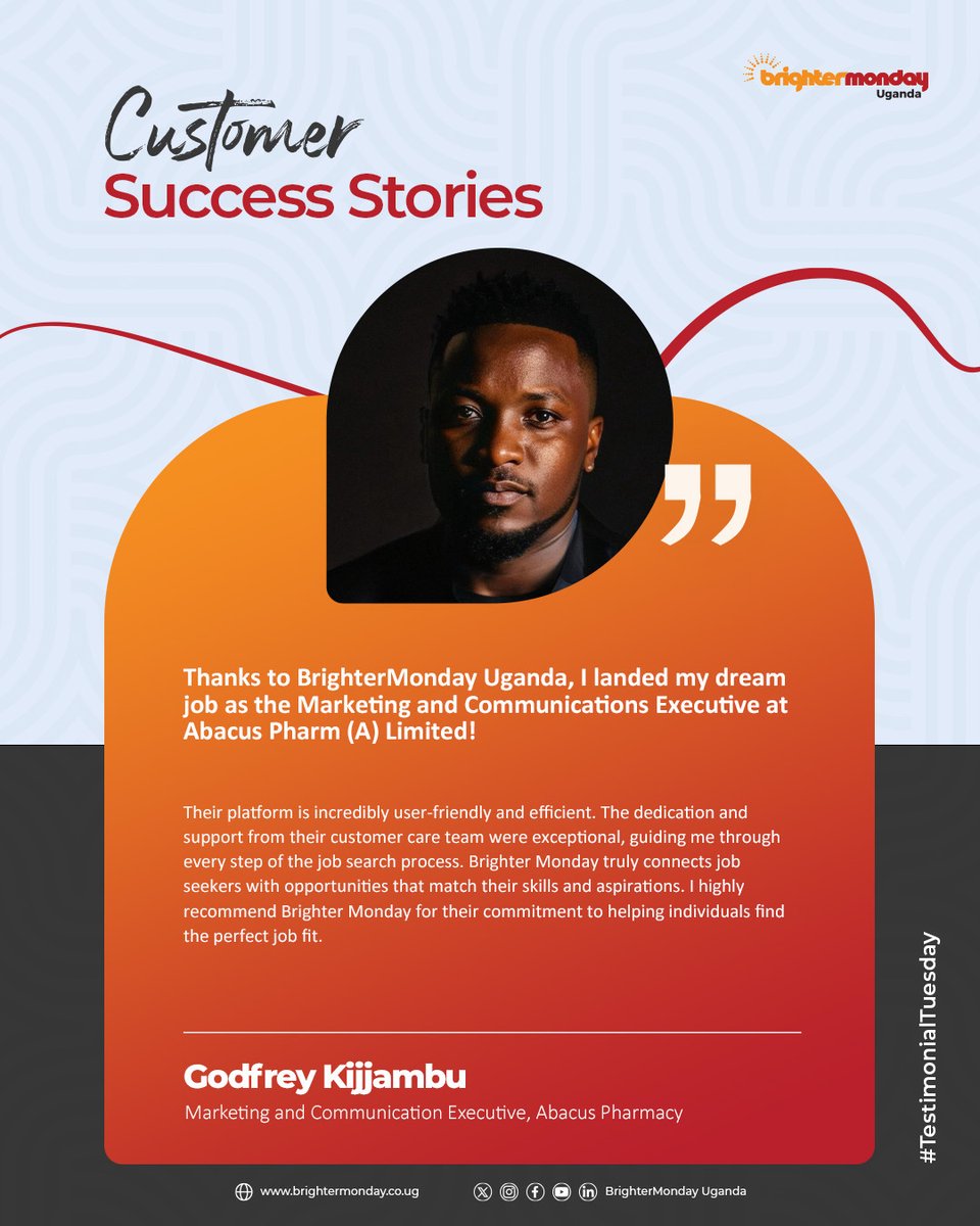 We love hearing back from our customers! This week, we’re spotlighting Godfrey, who secured a job through our platform! #TestimonialTuesdays