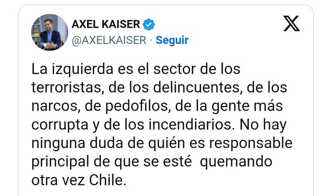 IlharrebordeM's tweet photo. Se ha comprobado que en los incendios del sur en 2023 y los de Viña del Mar en 2024 los autores son de extrema derecha, seudo patriotas y seguidores de Kast , la realidad deja en evidencia las mentiras de fanáticos inmorales como los kaiser y otros gusanos #Mentinales https://t.co/z0Ij8UOGSk