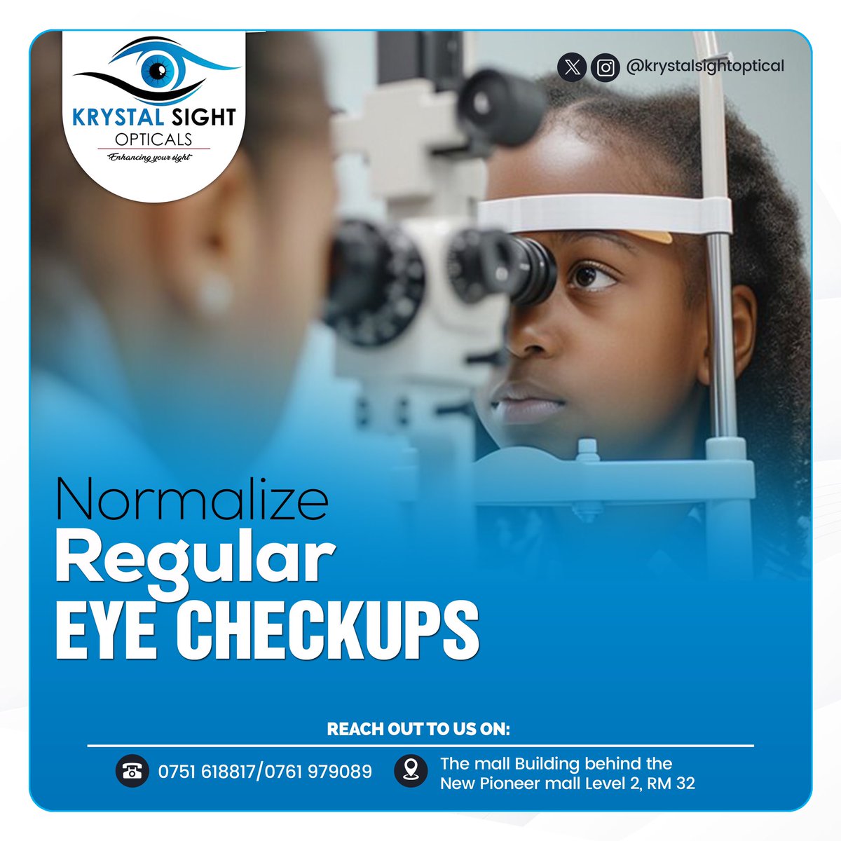 Regular eye checkups should be normalized because of someone of the reasons below 

1. Early detection of eye diseases & conditions  like cataracts, macular degeneration, Glaucoma and diabetic retinopathy.

2. Prevention of eye strain and discomfort from prolonged use of digital