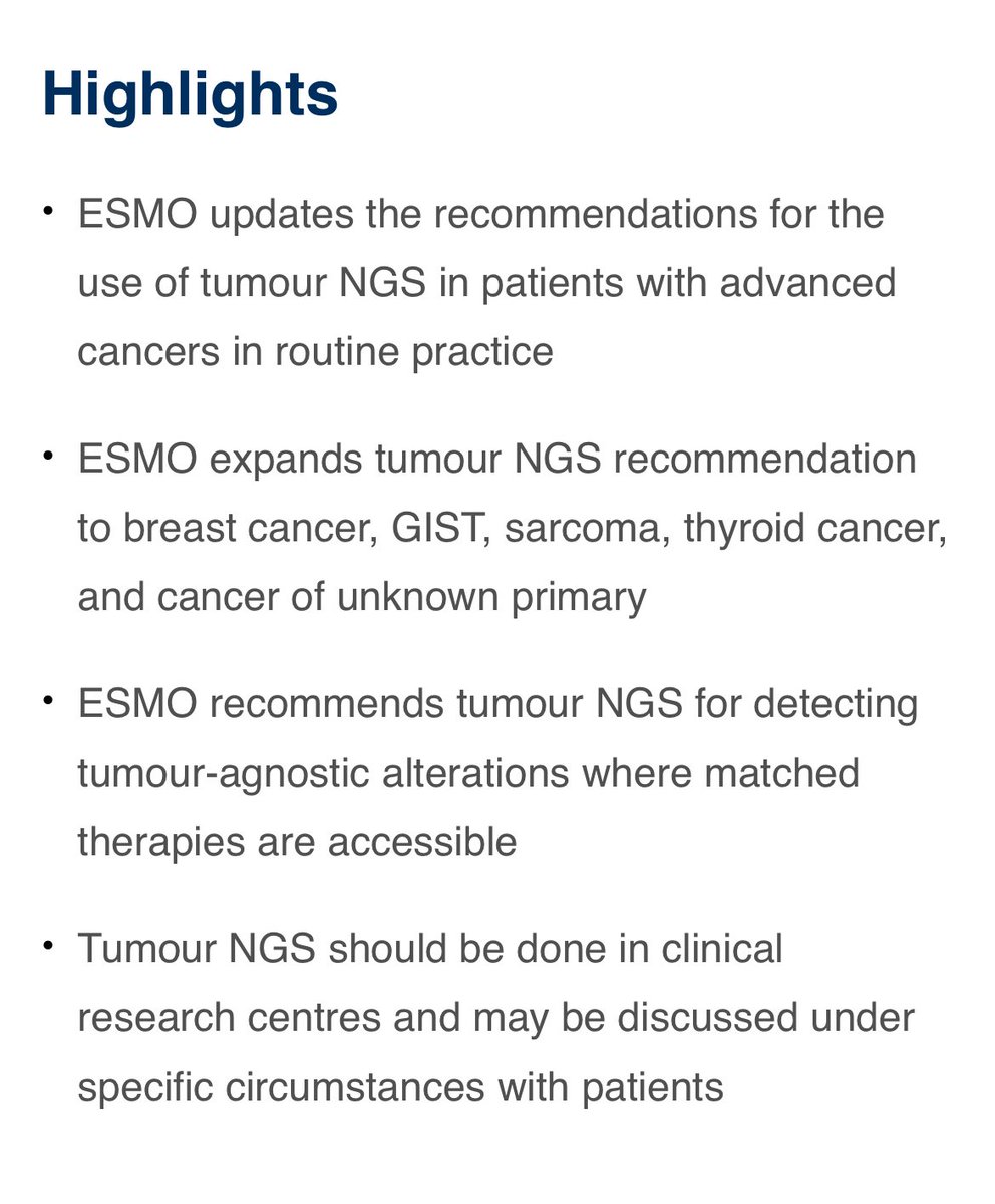 Annals of Oncology (@annals_oncology) on Twitter photo Now available #OpenAccess in Annals of Oncology, recommendations by the <a href="/myESMO/">ESMO - Eur. Oncology</a> Precision Medicine Working Group for the use of NGS for patients with advanced cancer in 2024
🧬Expanding indications
🧬CUP & tissue-agnostic situations
🧬Best practice
annalsofoncology.org/article/S0923-… Now available #OpenAccess in Annals of Oncology, recommendations by the <a href="/myESMO/">ESMO - Eur. Oncology</a> Precision Medicine Working Group for the use of NGS for patients with advanced cancer in 2024
🧬Expanding indications
🧬CUP & tissue-agnostic situations
🧬Best practice
annalsofoncology.org/article/S0923-…