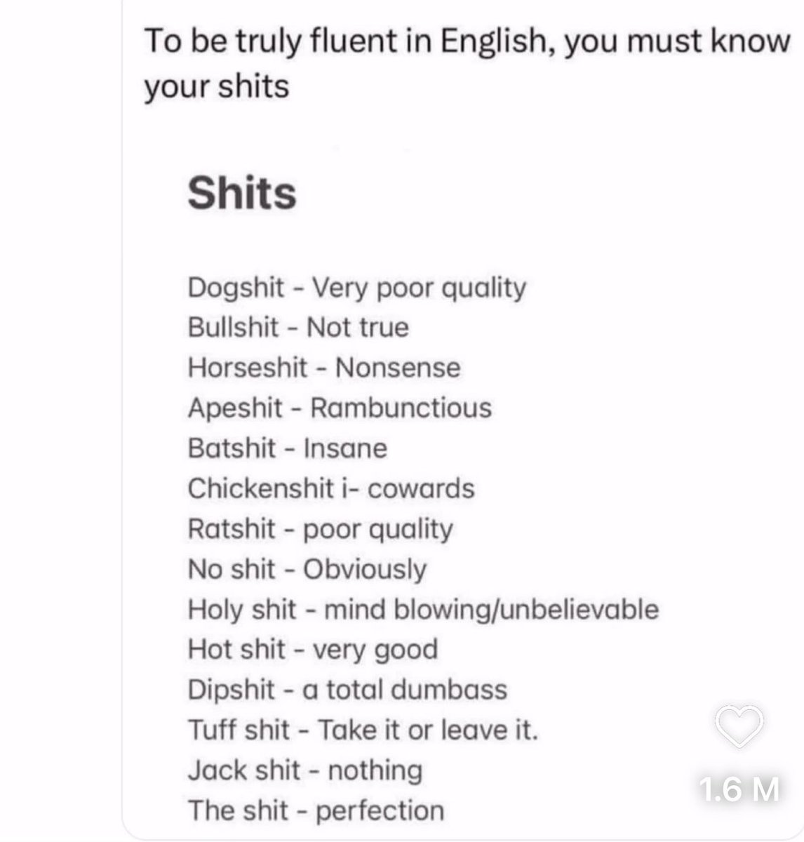 Know your shit