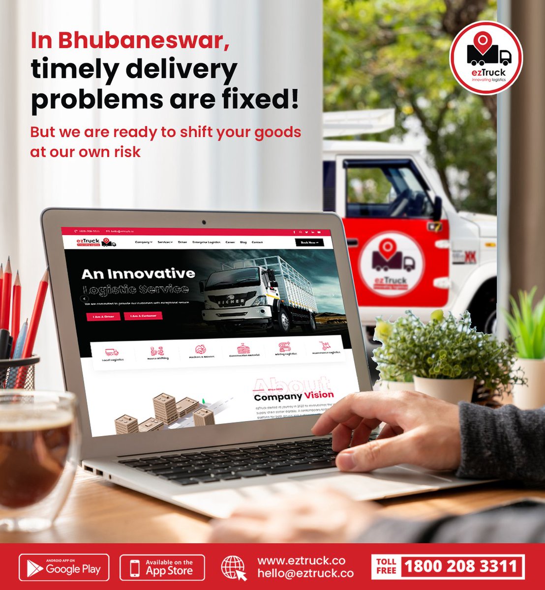 EztruckL's tweet photo. Book online, blink, and your truck is ready for action!
Contact us at 1800 208 3311 (toll-free).
#eztruck #callnow #LogisticsSolutions #savemoneyandtime #shifty #website #onlinebooking #booknow #HouseShifting #business #cuttack #cuttackbuzz #Odisha #Bhubaneswar #transport https://t.co/BecFFqNKOY
