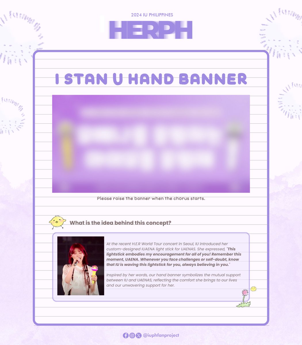 iuphils's tweet photo. Read about how we came up with the banner message and design for I STAN U! 

Hint: It's based on IU's light stick from the I STAN U performance. https://t.co/3AN5qk4yJl