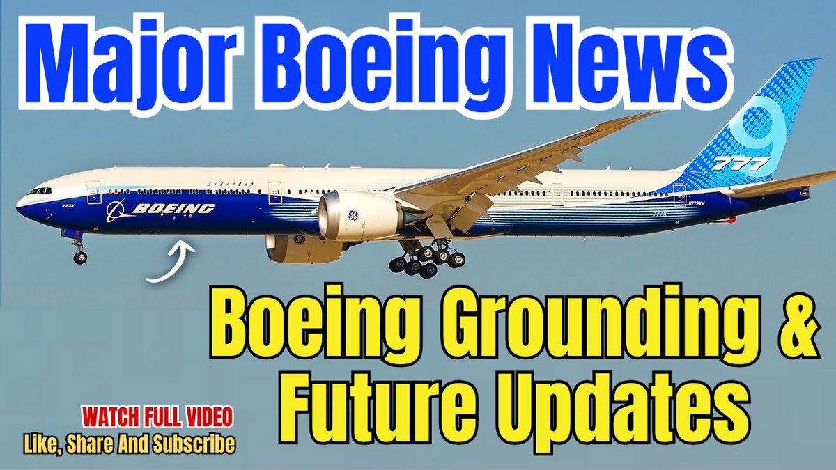 Boeing Grounding & Future Updates | Major Boeing News | Flights Assistance Watch now- youtube.com/watch?v=d9NGyV… #Boeing737MAX #BoingGrounding #MAXRecertification #BoingCrisis #737MAXReturn #FAAAirworthiness #Boeing787