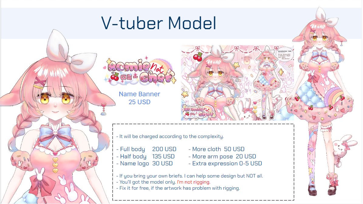 YDpS7's tweet photo. Open for Live2D model commissions.
For any questions, feel free to DM me!
( ⁎ᵕᴗᵕ⁎ ) ✨

More info:  https://t.co/cl24e0OVJI

#Commission #Vtuber #vtubecommission #VTuber #Live2D #วีทูปเบอร์ไทย #VtuberTH #vtuberen #ENVtubers #commissionsopen #vtubemodel https://t.co/UQ7Bm4zHmd