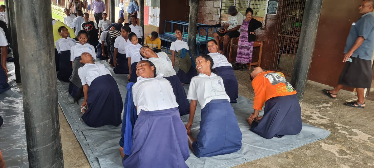 DAY 2 of @ICCR in Suva conducted Yoga Training Session for students of Nakasi High School towards preparation for Participating in #InternationalDayofYoga2024