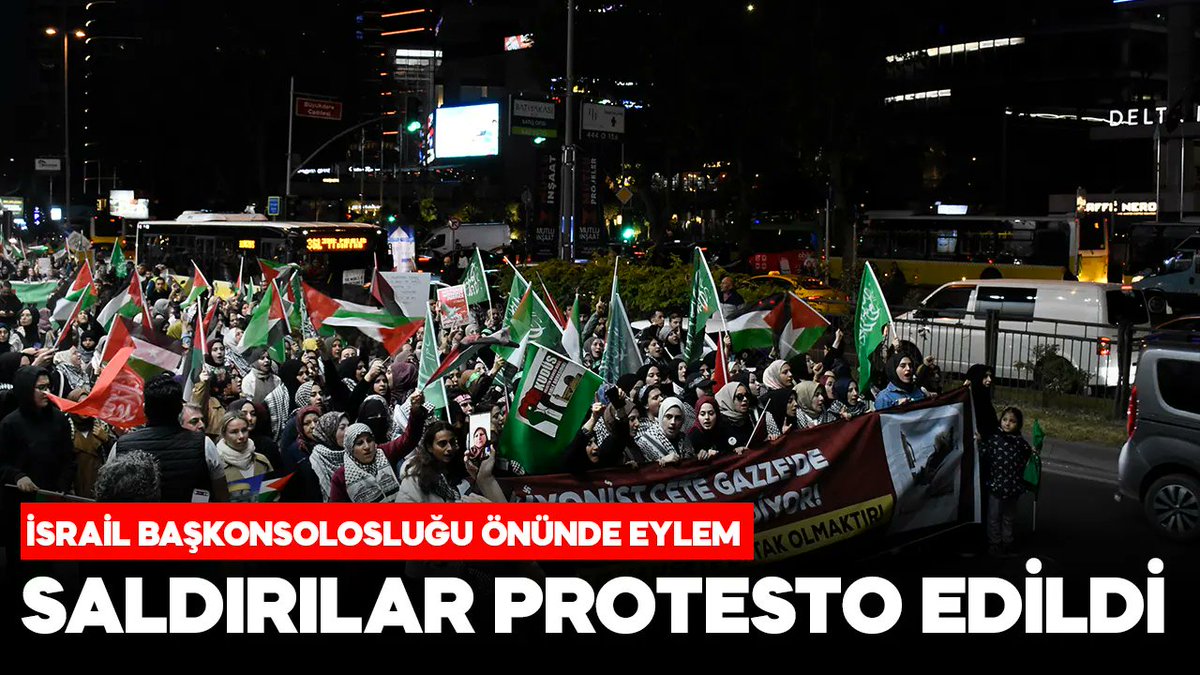 İsrail Başkonsolosluğu önünde saldırılara tepki: Yüzlerce kişi protesto etti #DiriDiriYanıyor #RafahtaSoykırımVar gazetedamga.com.tr/istanbul-haber…