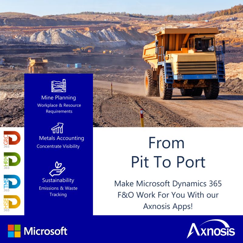 Run your mine from pit to port with #dynamics365fo &amp; our ISVs.

#D365HRM #D365TMS #D365GRC #D365HSE #mining #miningtech