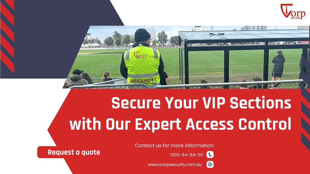 🚪 When your event has designated VIP sections or restricted areas, ICORP's experienced security guards ensure that only authorised personnel & guests gain entry.
📞 1300 84 84 50
📧 info@icorpsecurity.com.au
🌐 icorpsecurity.com.au
#EventSecurity #AccessControl #TrustICORP