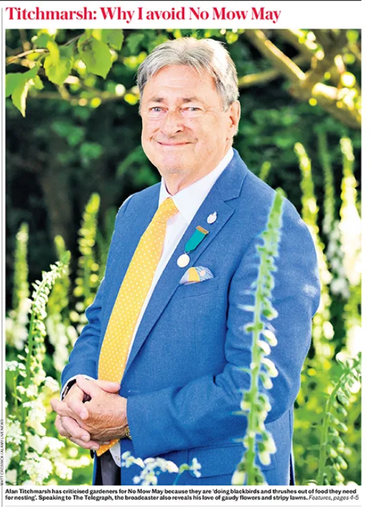 Alan Titchmarsh doesn't sound like a 'grumpy old man'

He sounds ill-informed, anti-science & in complete denial on #BiodiversityLoss & #ClimateBreakdown

Yet his archaic views & dangerous rhetoric around wildlife & global heating get a front page & honorary presidency?