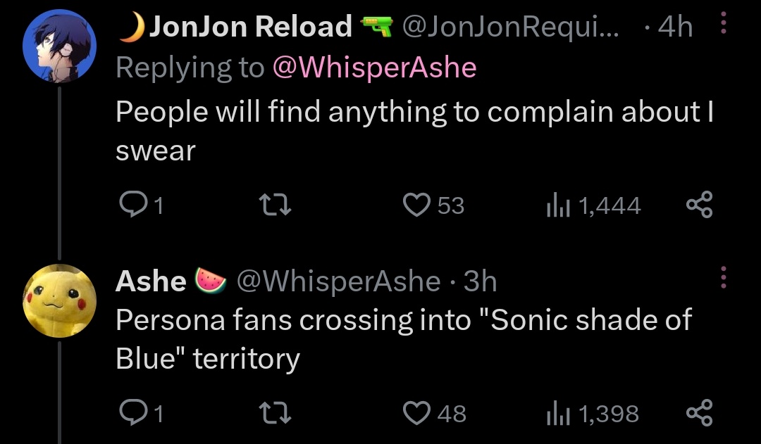 MawaruStarlight's tweet image. The state of Reload criticism is so funny
The entire visual language of the most important fight in the game getting slapped with the same lime green as every other scene in the game is now &quot;sonic shade of blue&quot; discord cause god forbid people have standards