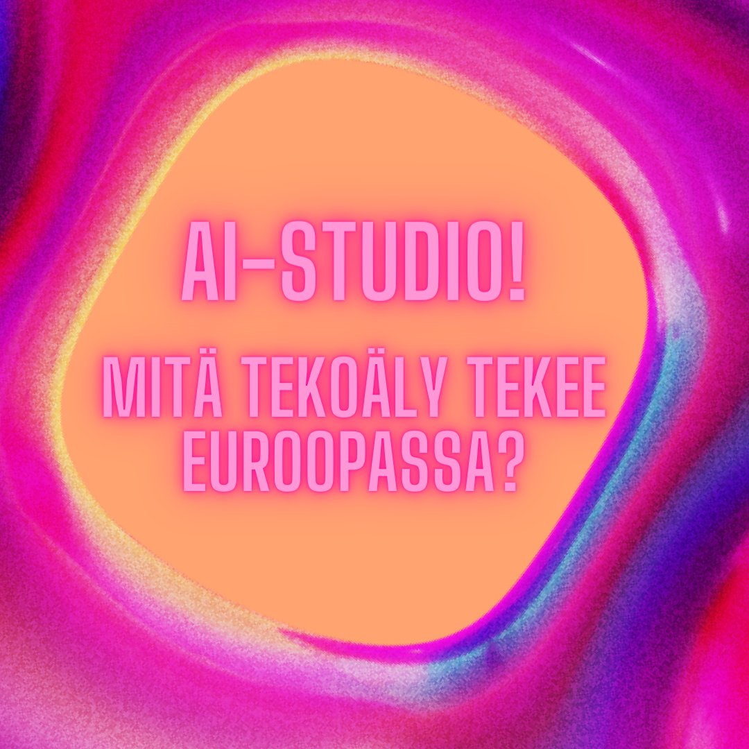 Huomenna AI-STUDIO! @tiedekulma :ssa klo 13-15. Panelisteina @RosaMerilainen, @JoonasKiviranta, @miapetrakumpula ja @AnnaMariRusanen. Äänessä myös SHIELD-ohjelman @karoliina_snell, @RKunelius, @pemakela, @AaroTupasela ja Teemu Roos. decatutkimus.fi/uutiset/ai-stu… @Akatemia_STN