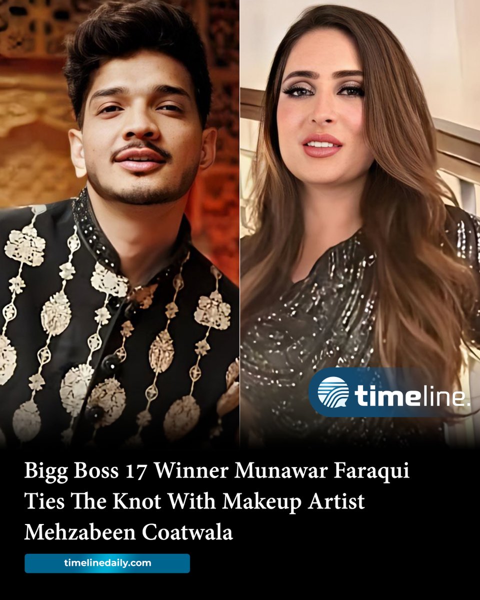 #BiggBoss17 Winner #MunawarFaraqui Ties The Knot With #MakeupArtist #MehzabeenCoatwala

timelinedaily.com/entertainment/…